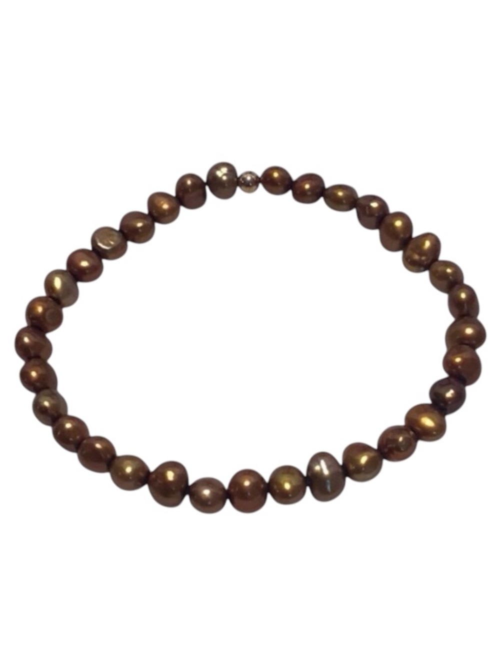 Handmade Gold tone Beaded Elastic Bracelet.